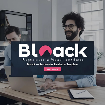 Blaack Responsive Email Template - Sleek Modern Design for Engaging Email Campaigns and Professional Branding