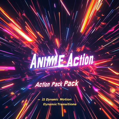 Anime Action Pack - 33 Dynamic Motion Transitions - Cinematic Motion Graphics for Video Editors and Content Creators