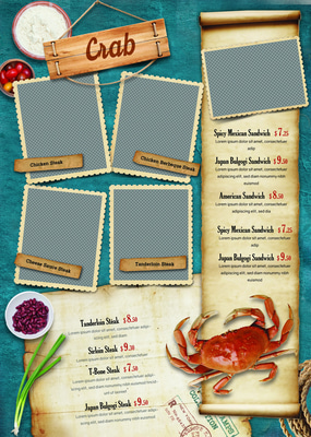 Deluxe Seafood Restaurant Menu - Multi-Page - Elegant Multi-Page Menu Templates for Seafood Dining & Marketing Professionals