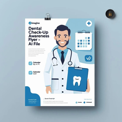 Dental Checkup Flyer - Clean & Trustworthy Design Pack - Professional Health Care Marketing for Clinics and Wellness Campaigns