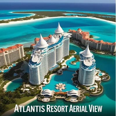 Atlantis Resort Aerial View - Cinematic Aerial Stock Video Clips for Captivating Visual Storytelling and Dynamic Productions