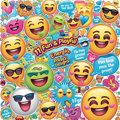 11 Fun & Playful Designs - Sublimation Print Set - Vibrant Pillow Graphics for Creative Home Decor and DIY Enthusiasts