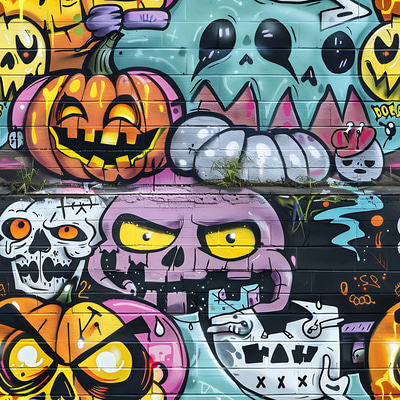 100 Subway Graffiti Raw Patterns - Bold Distressed Urban Textures for Creative Designers and Street Art Projects