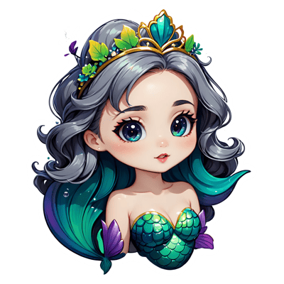 50 Deep Sea Magic Mermaid Sticker Bundle - Enchanting Underwater Stickers for Creative Projects and Personal Expression