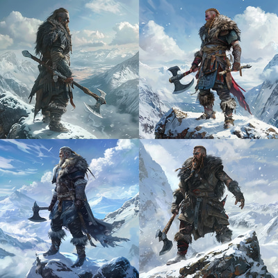 Frostborn Runic Ice Reaver Concept Art - Cinematic Fantasy Character Design for Creators and Storytellers