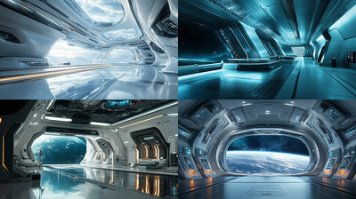 Starbridge Terminal Quantum Docking Nexus - Sci-Fi Digital Environment Art for Immersive Visual Storytelling and Game Design