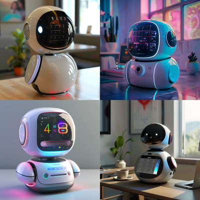 Helix AI Companion Assistant Interface - Futuristic Technology Concept Art for Designers and Innovators