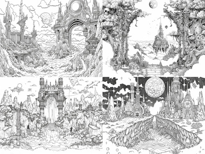 Magic Portal Coloring - Enchanting Fantasy Coloring Pages for Creators and Relaxation