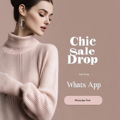 Chic Sale Drop - Fashion WhatsApp Post - Stylish Social Media Templates for Fashion Brands and Influencers