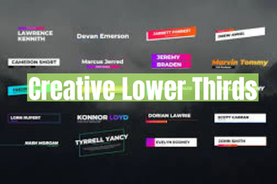Creative Lower Thirds - Stylish Text FX for Dynamic Video Presentations and Content Creators