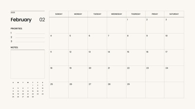 2025 YearView Minimal Beige Planner - Elegant Long-Term Organizer for Efficient Annual Planning