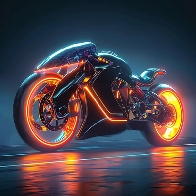 NeoRider Cybernetic Bike Concept - Futuristic Vehicle Design for Concept Artists and Visual Storytellers