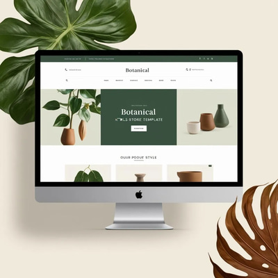 Botanical HTML5 Store Template - Elegant Responsive Website Theme for Modern E-Commerce and Creative Brands