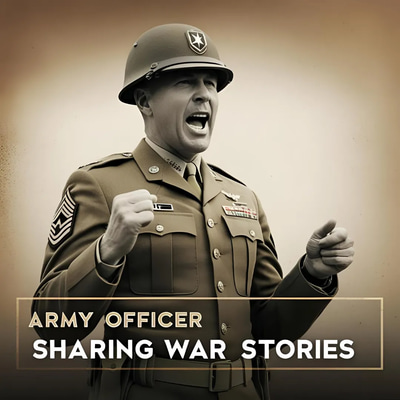 Army Officer Sharing War Stories - Cinematic Military Stock Video for Documentary and Security Projects