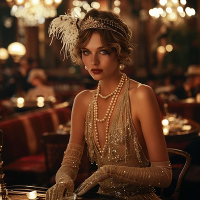 Gatsby Glow - Art Deco Flapper Concept - Elegant Costume & Fashion Concept Art for Creative Designers and Storytellers