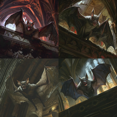 Nightdrinker Crimson Wing Horror Concept - Dark Creature Concept Art for Fantasy and Game Design