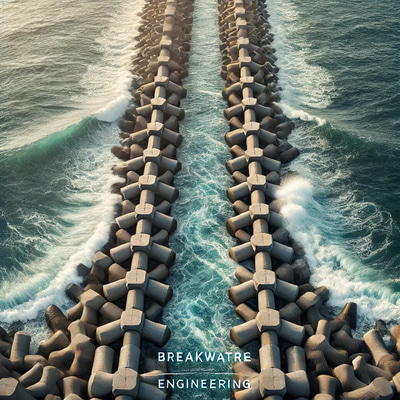 Breakwater Engineering Structure View - Cinematic Urban Architecture Stock Video for Creative & Commercial Projects