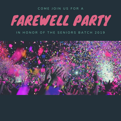 Blue Yellow Organic Style Farewell Card - Elegant Invitation for Heartfelt Goodbye Celebrations