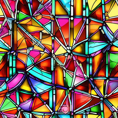 100 Kaleidoscope Floral Glass - Vibrant Botanical Pattern Collection for Designers and Creative Projects 2025-2026