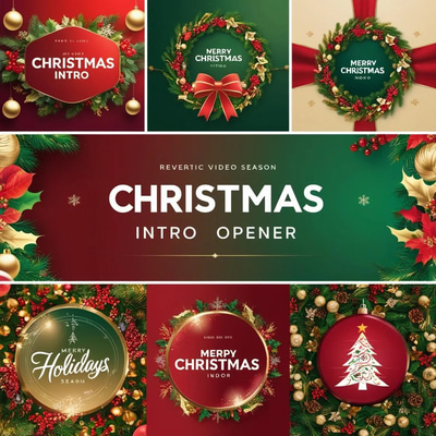 Christmas Intro Holiday Season Reveal - Cinematic Festive Video Opener for Creative Productions and Holiday Campaigns