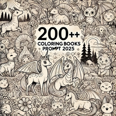 2000++ ColoringBooks prompt 2025 - Creative AI Art & Graphic Prompts for Coloring Book Designers and Illustrators