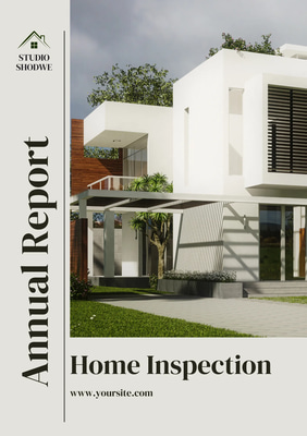 InspectEase Home Annual Report Cover - Professional Branding Template for Business Reports and Inspections