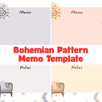 Bohemian Pattern Memo Template - Artistic Business Memo Design for Clear, Creative Communication in Professional Settings