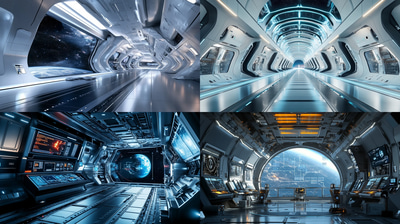 Starbridge Terminal Quantum Docking Nexus - Sci-Fi Digital Environment Art for Immersive Worldbuilding and Creative Design