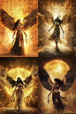 Isis Unveiled - Wings of Protection - Mythic Fantasy Art for Creatives and Storytellers