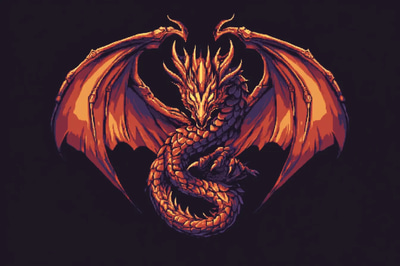 Fantasy RPG Pixel Logo with Ornate Font - Retro Pixel Art Typography for Game Branding and Creative Projects