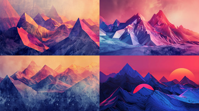 Crystal Spires Angular Peaks - Abstract Digital Environments for Environment Artists and Creators