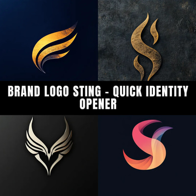 Brand Logo Sting - Quick Identity Opener - Dynamic Cinematic Logo Reveal for Creative Presentations and Brand Elevation