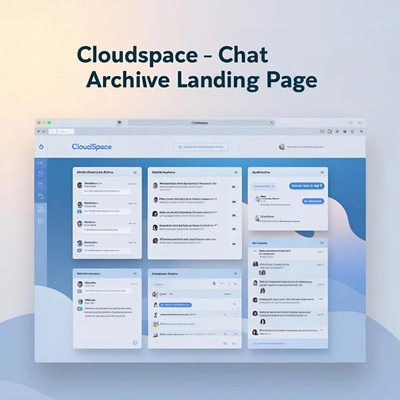 CloudSpace Chat Archive Landing Page - Modern One-Page Website Template for Tech Startups and SaaS Launches