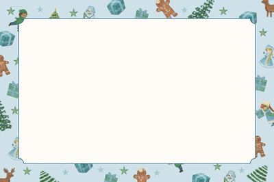 Blue Illustrated Christmas Label Design - Festive Seasonal Label Templates for Professional Packaging and Branding