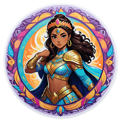 50 Warrior Might Sticker Collection - Fantasy-Themed Bold Warrior Stickers for Creative Projects and Personal Expression