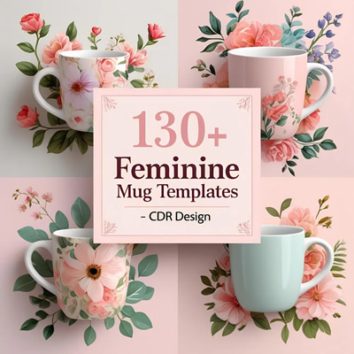 130+ Feminine Mug Templates CDR Design - Elegant Feminine Mug Designs for Creative Branding and Personalized Gifts
