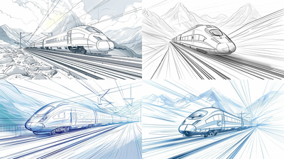High-Speed Train Coloring - Dynamic Transportation Coloring Pages for Creative Kids & Educators 2025-2026