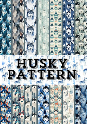 Arctic Husky Fur Texture Patterns - Realistic Animal-Inspired Textures for Designers & Creatives