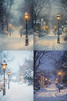 Silent Snowscape - Serene Winter Landscape Art for Tranquil Spaces and Creative Decor