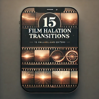 15 Film Halation Transitions - Cinematic AI-Enhanced Video Effects for Broadcast & Filmmaking