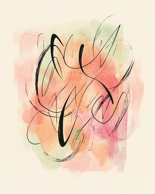 Hand-Lettered Quote - Artistic Script Expression - Elegant Typography Wall Art for Creative Spaces and Inspirational Decor