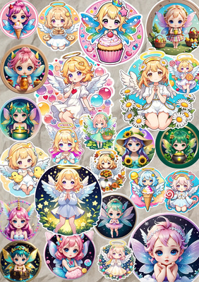 25+ Fairy Sticker Set Heavenly Designs - Enchanting Angelic Stickers for Personal & Creative Projects