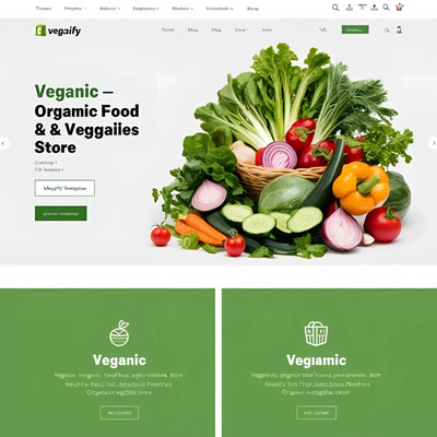 Veganic Organic Food & Veggies Store - Clean Shopify Theme for Natural Brands and Online Grocers