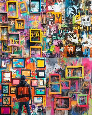 Colorful Background Graffiti Art - Vibrant Interactive Street Art for Creative Urban Projects