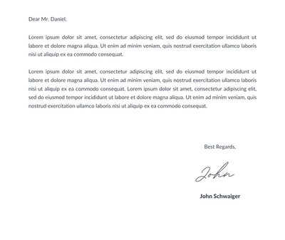 Classic Black & White Cover Letter - Timeless Business Templates for Professional Portfolio & Career Success