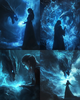 Dark Sorceress Summoning - Digital Dark Fantasy Art for Immersive Horror and Mystic Storytelling