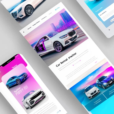Car Rental Promo Twitter X - High-Impact Social Media Templates for Car Rental Campaigns and Twitter Ads