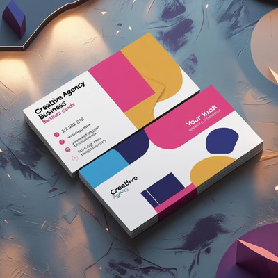 Creative Agency Business Cards - Stylish Branding Templates for Professional Image & Effective Networking