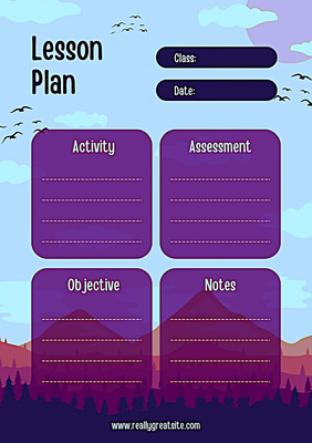 Illustrated Lesson Plan - Cream & Maroon Design - Professional Educational Templates for Engaging Course Materials