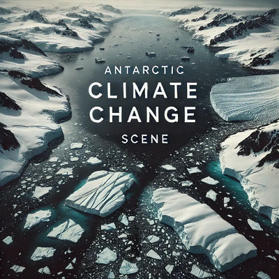 Antarctic Climate Change Scene - Cinematic Nature Stock Video for Environmental Storytelling and Documentaries